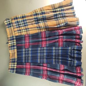 Zara Plaid Pleated Skirt